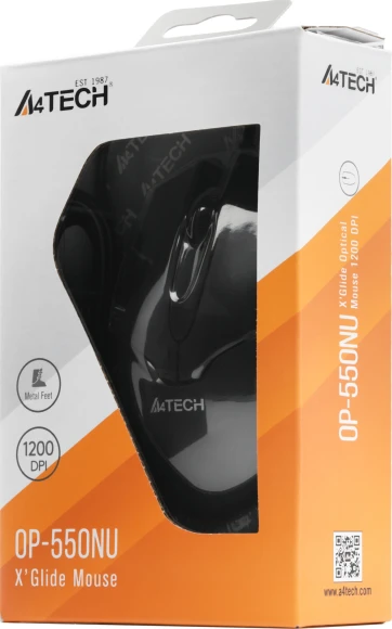 Мышь A4Tech V-Track Padless OP-550NU черный оптическая 1200dpi USB 3but