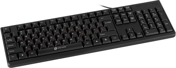 Клавиатура Оклик 100M HW3 черный USB (654570)