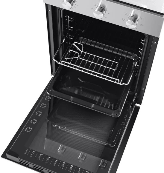 Духовой шкаф Электрический Maunfeld EOEC516S нержавеющая сталь/черный