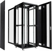 Шкаф коммутационный Cabeus (SH-05C-22U60/60-BK) напольный 22U 600x600мм пер.дв.стекл металл 800кг черный 500мм 56.4кг 1166мм IP20 сталь Шкаф коммутационный Cabeus (SH-05C-22U60/60-BK) напольный 22U 600x600мм пер.дв.стекл металл 800кг черный 500мм 56.4кг 1166мм IP20 сталь