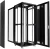 Шкаф коммутационный Cabeus (SH-05C-22U60/60-BK) напольный 22U 600x600мм пер.дв.стекл металл 800кг черный 500мм 56.4кг 1166мм IP20 сталь