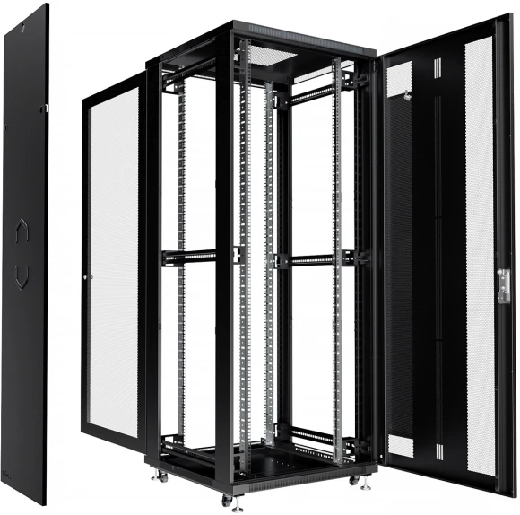 Шкаф коммутационный Cabeus (SH-05C-22U60/60-BK) напольный 22U 600x600мм пер.дв.стекл металл 800кг черный 500мм 56.4кг 1166мм IP20 сталь Шкаф коммутационный Cabeus (SH-05C-22U60/60-BK) напольный 22U 600x600мм пер.дв.стекл металл 800кг черный 500мм 56.4кг 1166мм IP20 сталь