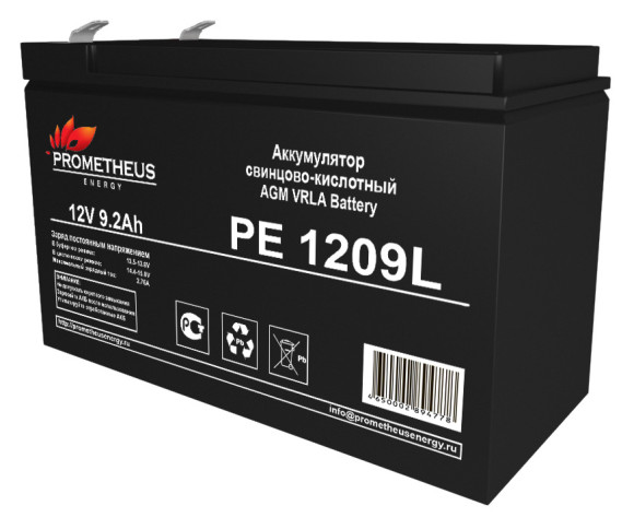 Батарея для ИБП Prometheus Energy PE 1209L 12В 9.2Ач Батарея для ИБП Prometheus Energy PE 1209L 12В 9.2Ач