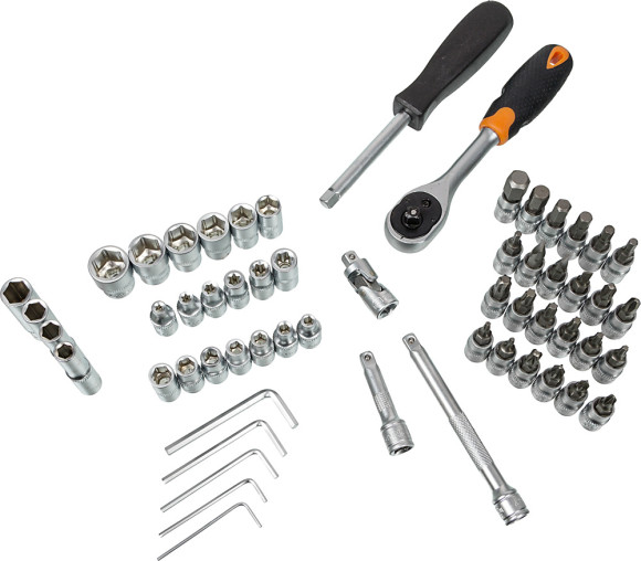 Набор инструментов Вихрь 1/4" CrV 57 предметов (жесткий кейс)