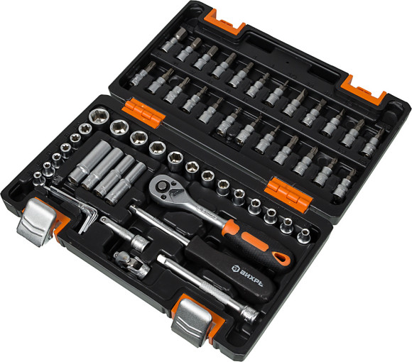 Набор инструментов Вихрь 1/4" CrV 57 предметов (жесткий кейс)