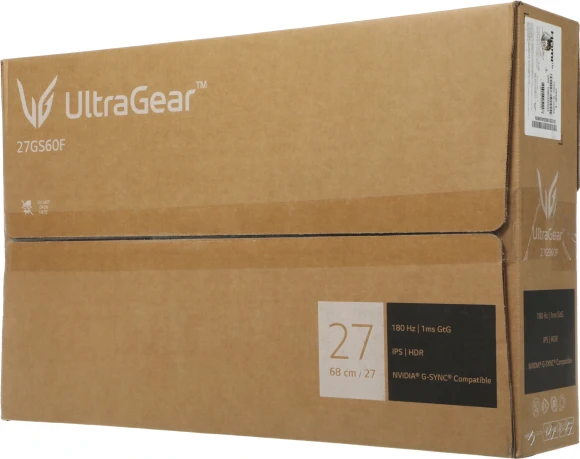 Монитор LG 27" UltraGear 27GS60F-B черный IPS LED 16:9 HDMI матовая 300cd 178гр/178гр 1920x1080 180Hz G-Sync FreeSync DP FHD 5.8кг