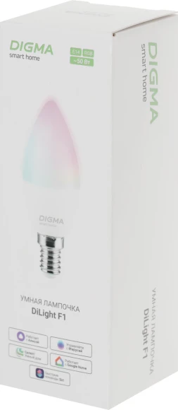 Умная лампа Digma DiLight F1 E14 5Вт 470lm Wi-Fi (DLF1E14) Умная лампа Digma DiLight F1 E14 5Вт 470lm Wi-Fi (DLF1E14)