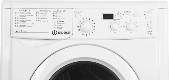 Стиральная машина Indesit EcoTime IWSD 6105 (CIS).L класс: A загр.фронтальная макс.:6кг белый