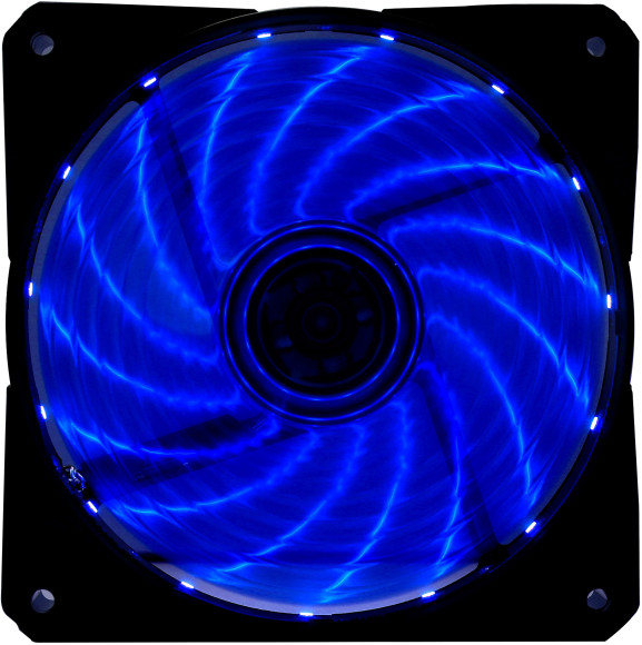 Вентилятор для корпуса Digma DFAN-LED-BLUE RGB 120х120x25 черный 3-pin 4-pin (Molex) 23дБ Ret