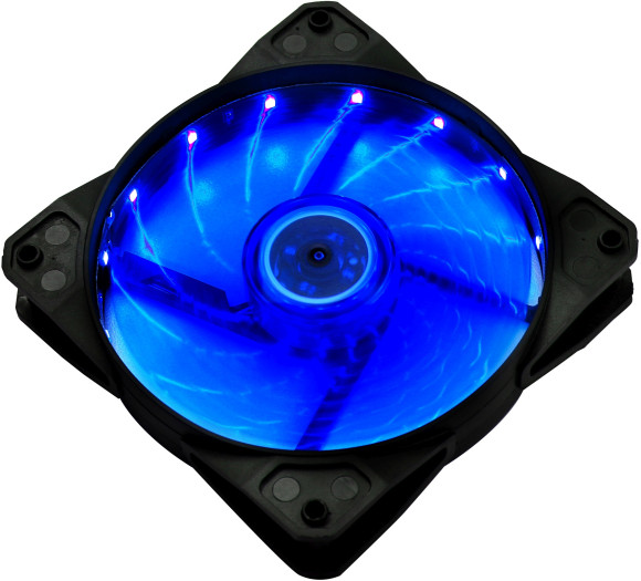 Вентилятор для корпуса Digma DFAN-LED-BLUE RGB 120х120x25 черный 3-pin 4-pin (Molex) 23дБ Ret