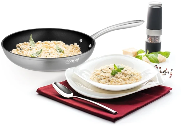 Сковорода Rondell Glisset RDA-1099 круглая 24см покрытие: TriTitan ручка несъемная (без крышки) серый