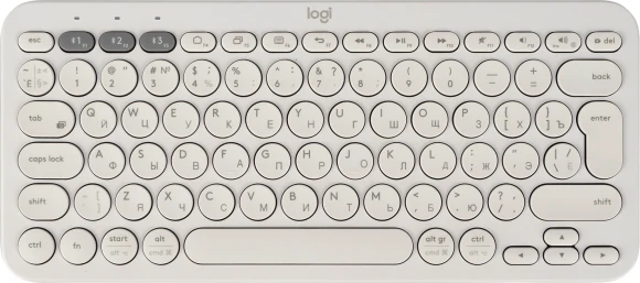Клавиатура Logitech K380 белый беспроводная BT (920-009589)