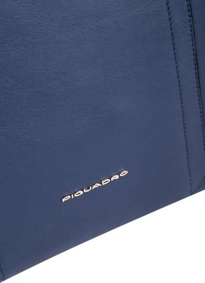 Деловая сумка женская Piquadro Circle CA4021W92/BLU4 с отделением для ноутбука 15.6" синяя натур.кожа