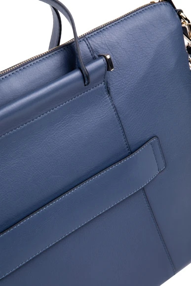 Деловая сумка женская Piquadro Circle CA4021W92/BLU4 с отделением для ноутбука 15.6" синяя натур.кожа