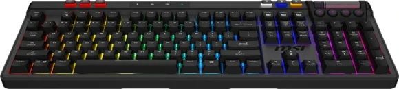 Клавиатура MSI STRIKE Pro W Silent механическая серый/черный USB беспроводная BT/Radio Multimedia for gamer LED (подставка для запястий) (S11-43RU210-CLA) кабель 2м