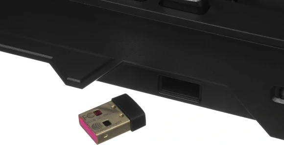 Клавиатура MSI STRIKE Pro W Silent механическая серый/черный USB беспроводная BT/Radio Multimedia for gamer LED (подставка для запястий) (S11-43RU210-CLA) кабель 2м