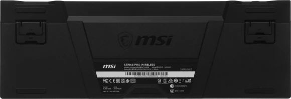 Клавиатура MSI STRIKE Pro W Silent механическая серый/черный USB беспроводная BT/Radio Multimedia for gamer LED (подставка для запястий) (S11-43RU210-CLA) кабель 2м