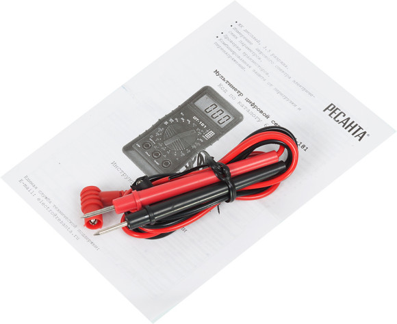 Мультиметр Ресанта DT 181 цифровой черный