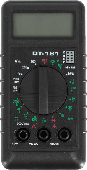 Мультиметр Ресанта DT 181 цифровой черный