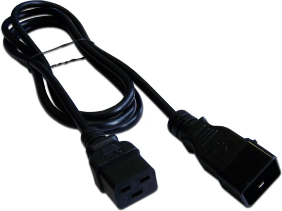 Шнур питания Lanmaster LAN-PP19/20-0.5-BK C19-C20 проводник.:3x1.5мм2 0.5м 250В 16А черный