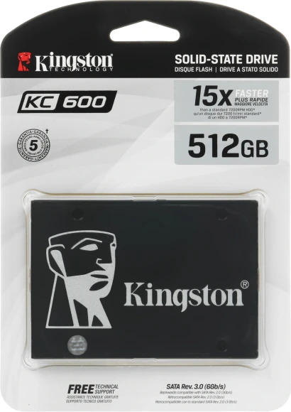 Накопитель SSD Kingston SATA-III 512GB SKC600/512G KC600 2.5" Накопитель SSD Kingston SATA-III 512GB SKC600/512G KC600 2.5"