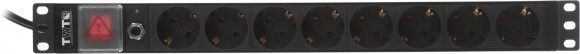 Блок распределения питания Lanmaster TWT-PDU19-16A8P-1.8 гор.размещ. 8xSchuko базовые 16A Schuko 1.8м