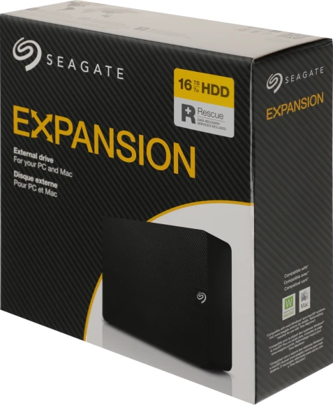 Жесткий диск Seagate USB3.0 16TB STKP16000400 Expansion 3.5" черный