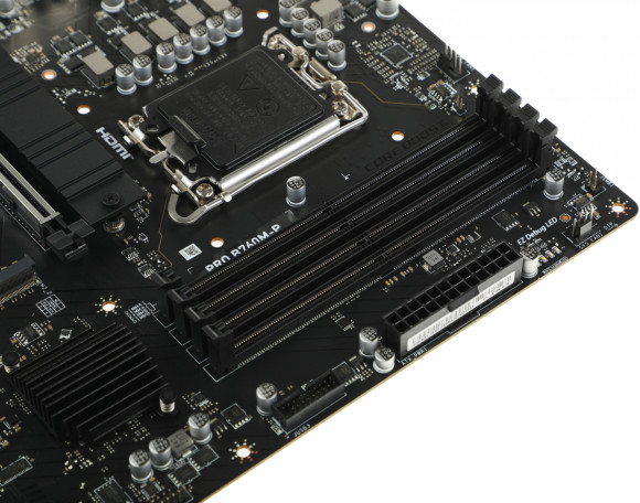 Материнская плата MSI PRO B760M-P Soc-1700 Intel B760 4xDDR5 mATX AC`97 8ch(7.1) GbLAN+VGA+HDMI+DP