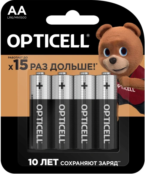 Батарея Opticell Basic LR6 AA (4шт) блистер Батарея Opticell Basic LR6 AA (4шт) блистер