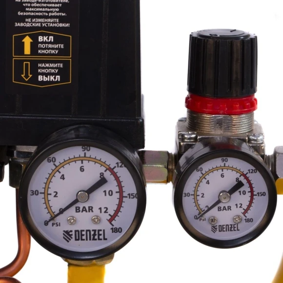 Компрессор поршневой Denzel DK1800/50,Х-PRO масляный 280л/мин 50л 1800Вт желтый/черный