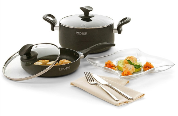 Крышка Rondell Weller RDA-712 d=22см крыш.прозрачный руч.черная