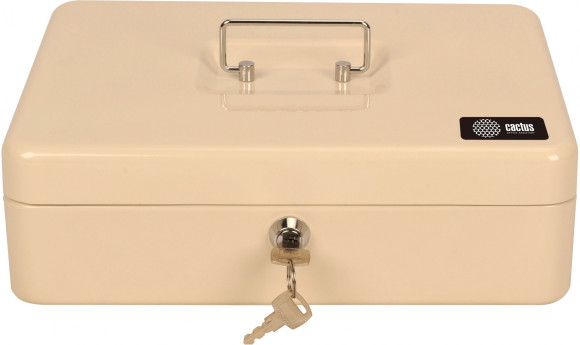 Ящик для денег Cactus CS-CB-004WT 90x300x240 бежевый металл Ящик для денег Cactus CS-CB-004WT 90x300x240 бежевый металл