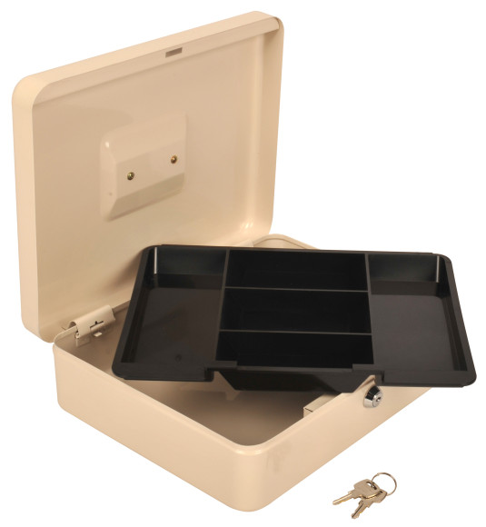 Ящик для денег Cactus CS-CB-004WT 90x300x240 бежевый металл Ящик для денег Cactus CS-CB-004WT 90x300x240 бежевый металл