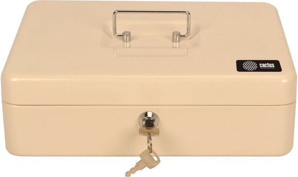 Ящик для денег Cactus CS-CB-004WT 90x300x240 бежевый металл Ящик для денег Cactus CS-CB-004WT 90x300x240 бежевый металл