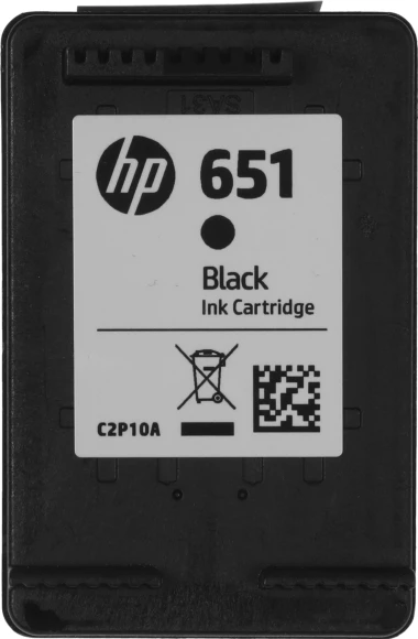 Картридж струйный HP 651 C2P10AE черный (600стр.) для HP DJ IA Картридж струйный HP 651 C2P10AE черный (600стр.) для HP DJ IA