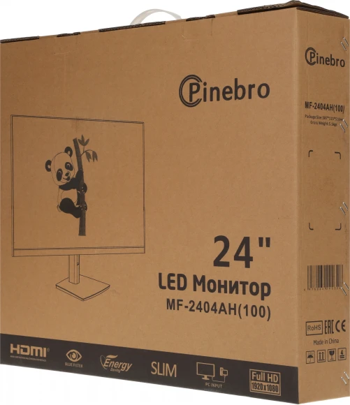 Монитор Pinebro 23.8" MF-2404AH(100) черный IPS LED 4ms 16:9 HDMI M/M матовая HAS Piv 300cd 178гр/178гр 1920x1080 100Hz FreeSync VGA FHD 3.7кг Монитор Pinebro 23.8" MF-2404AH(100) черный IPS LED 4ms 16:9 HDMI M/M матовая HAS Piv 300cd 178гр/178гр 1920x1080 100Hz FreeSync VGA FHD 3.7кг