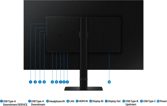 Монитор Samsung 32" ViewFinity S6 S32D604UAIXCI черный IPS LED 5ms 16:9 HDMI матовая HAS Piv 1000:1 350cd 178гр/178гр 2560x1440 100Hz DP 2K USB 7.2кг