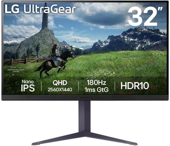 Монитор LG 31.5" UltraGear 32GS85Q-B черный IPS LED 16:9 HDMI матовая HAS 350cd 178гр/178гр 2560x1440 180Hz FreeSync DP 2K USB 7.5кг Монитор LG 31.5" UltraGear 32GS85Q-B черный IPS LED 16:9 HDMI матовая HAS 350cd 178гр/178гр 2560x1440 180Hz FreeSync DP 2K USB 7.5кг