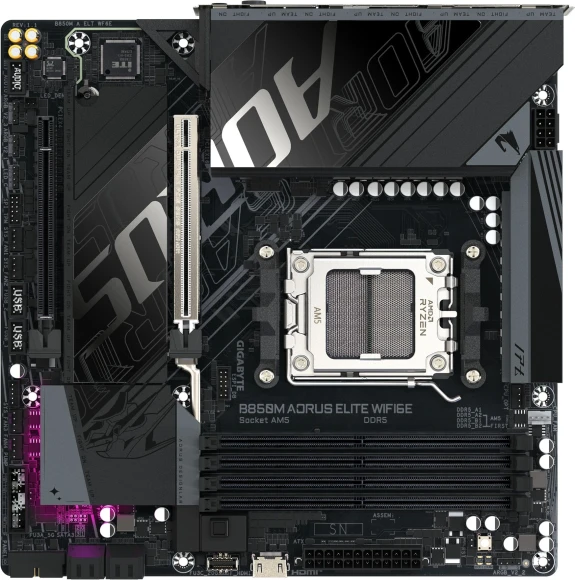 Материнская плата Gigabyte B850M FORCE SocketAM5 AMD B850 2xDDR5 mATX AC`97 8ch(7.1) 2.5Gg RAID+HDMI+DP