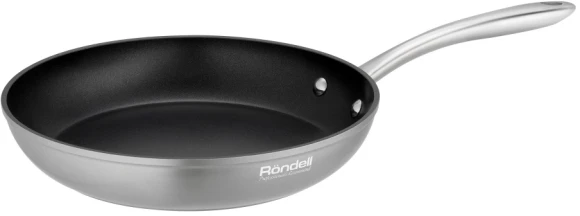 Сковорода Rondell Glisset RDA-1100 круглая 26см покрытие: TriTitan ручка несъемная (без крышки) серый