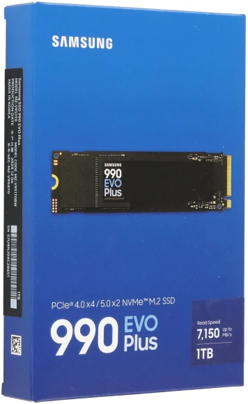 Накопитель SSD Samsung PCIe 4.0 x4 1TB MZ-V9S1T0BW 990 EVO Plus M.2 2280