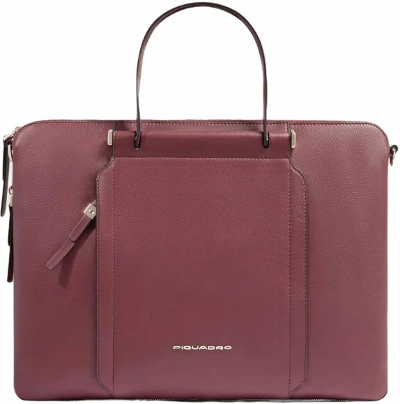 Сумка женская Piquadro Circle CA4021W92/BO с отделением для ноутбука 15.6" бургунди натур.кожа