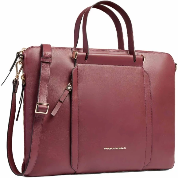 Сумка женская Piquadro Circle CA4021W92/BO с отделением для ноутбука 15.6" бургунди натур.кожа
