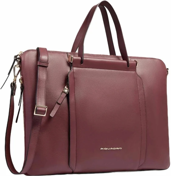 Сумка женская Piquadro Circle CA4021W92/BO с отделением для ноутбука 15.6" бургунди натур.кожа