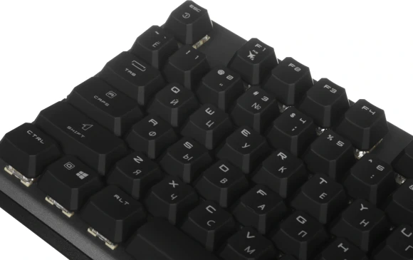 Клавиатура MSI STRIKE 600 Silent механическая серый/черный USB Multimedia for gamer LED (S11-04RU256-CLA) кабель 1.8м