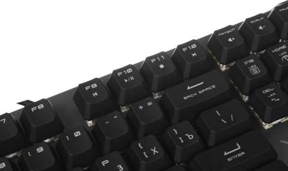 Клавиатура MSI STRIKE 600 Silent механическая серый/черный USB Multimedia for gamer LED (S11-04RU256-CLA) кабель 1.8м