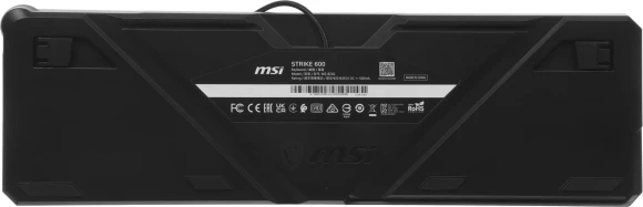 Клавиатура MSI STRIKE 600 Silent механическая серый/черный USB Multimedia for gamer LED (S11-04RU256-CLA) кабель 1.8м