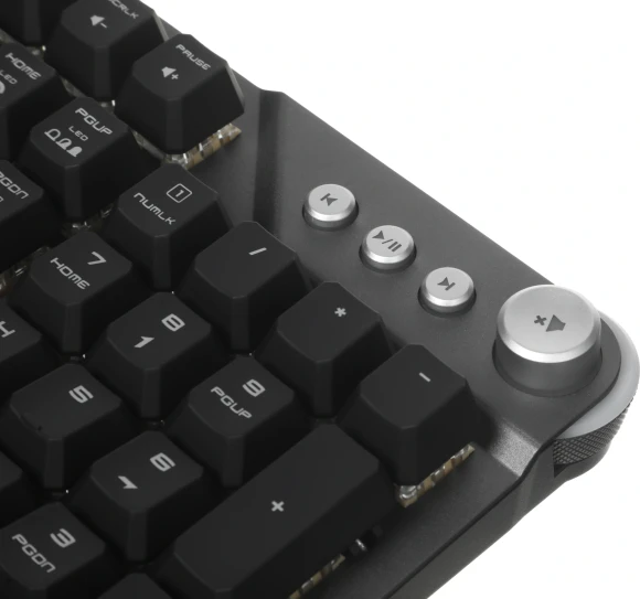 Клавиатура MSI STRIKE 600 Silent механическая серый/черный USB Multimedia for gamer LED (S11-04RU256-CLA) кабель 1.8м