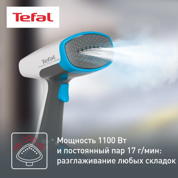 Отпариватель ручной Tefal DT7000E0 1100Вт белый/синий