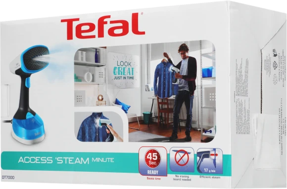 Отпариватель ручной Tefal DT7000E0 1100Вт белый/синий